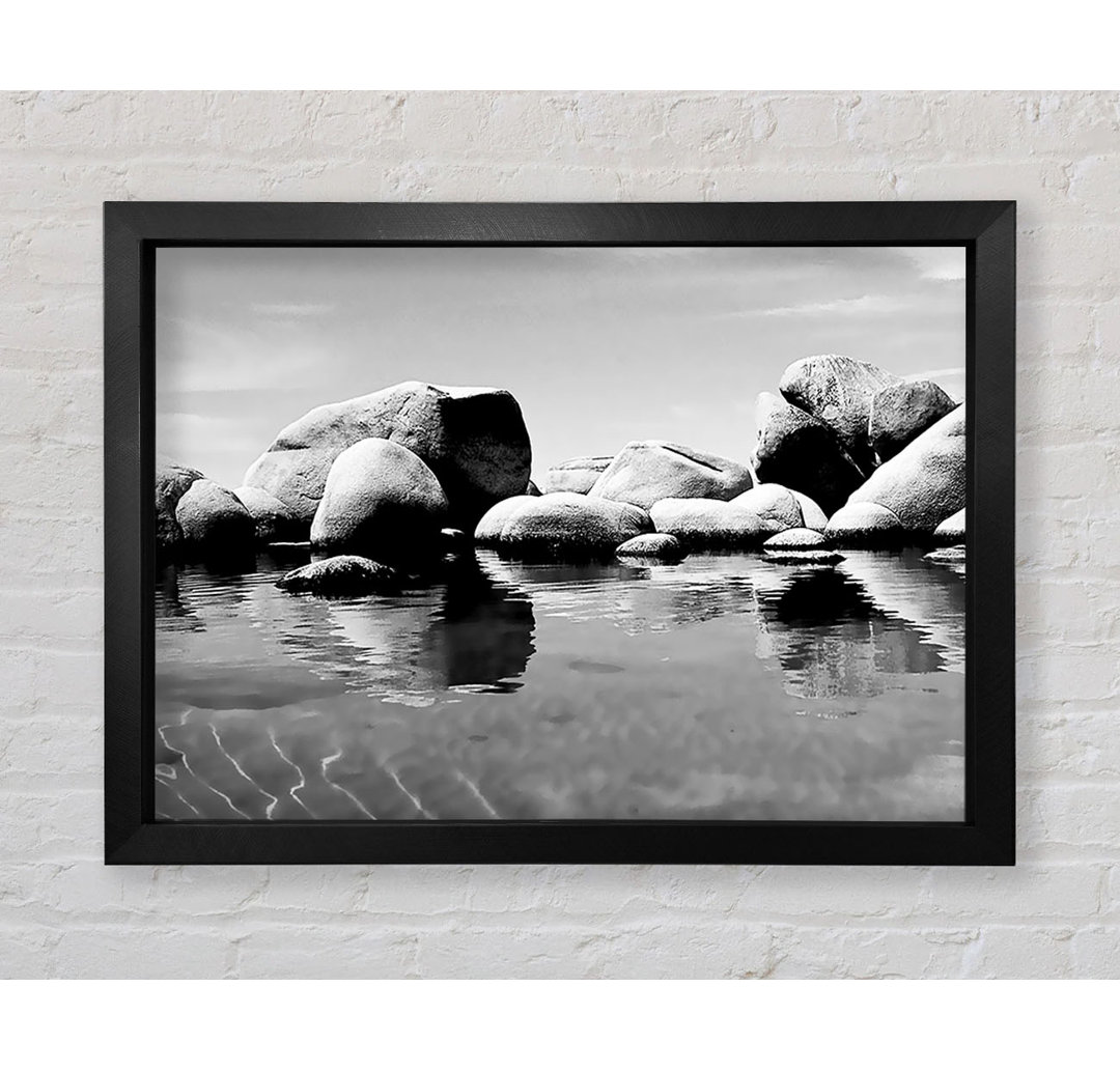 The Rock Pool B N W - Einzelne Bilderrahmen Kunstdrucke