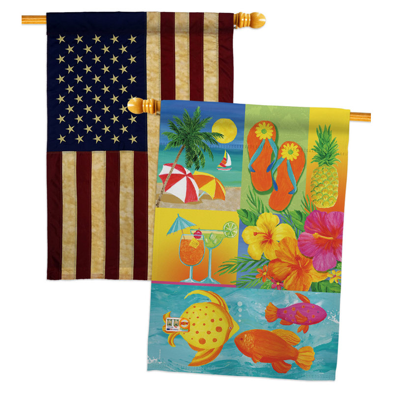 Double Sided 40'' H x 28'' W Polyester House Flag