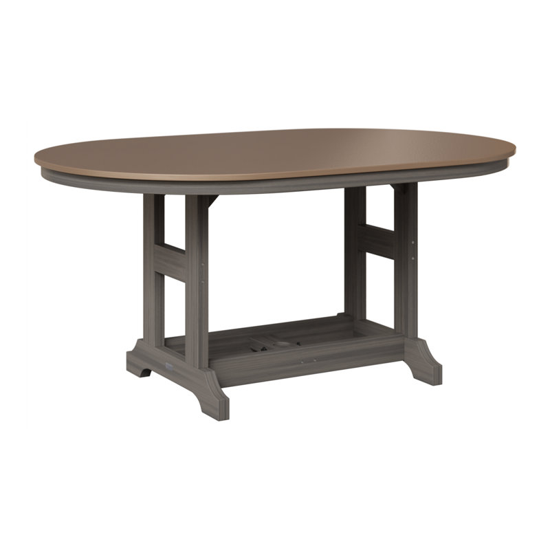 Table de salle à manger Berlin Classic, Bronze martelé, Gris côtier