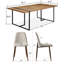 Ensemble de table de salle à manger rectangulaire moderne de 78,7 po avec 8 chaises rembourrées et pieds en métal Modern-875011876