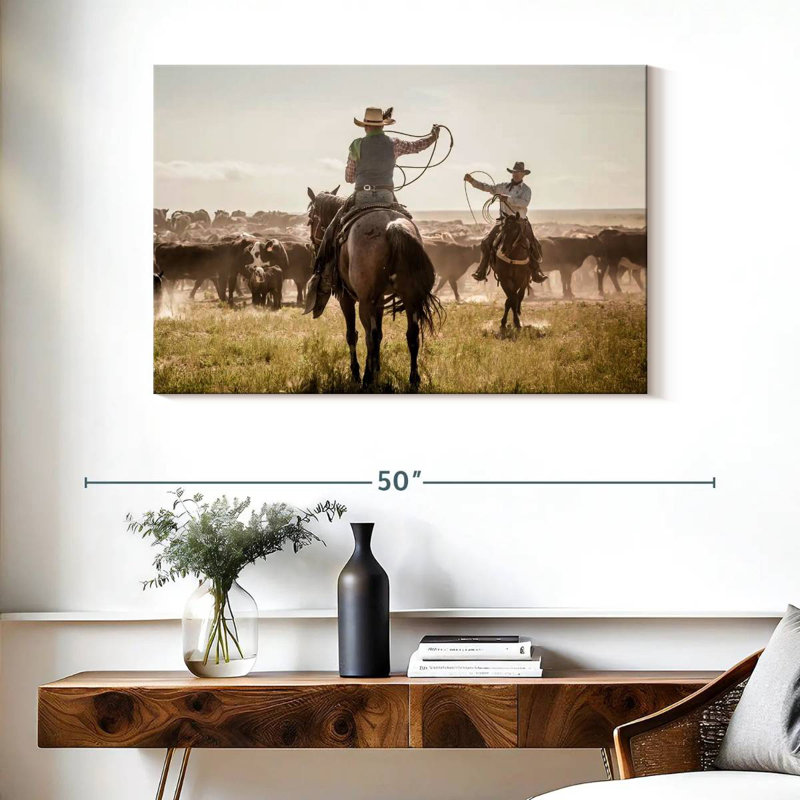 Brampt Cattle Drive Day, 26" H x 39" W