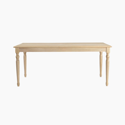 Alto Rectangle White Oak Wooden 4 Seater Dining Table - Elegant Farmhouse Style