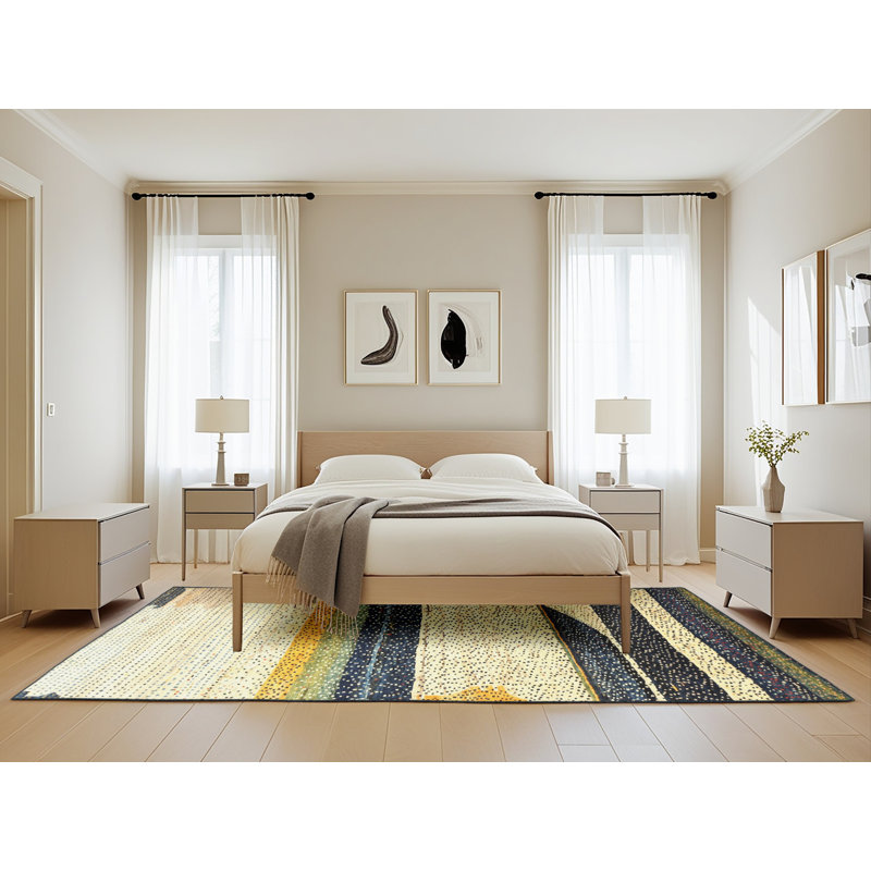 Warre Abstract Indoor Rug, Rectangle 5' x 8'