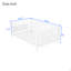 Lit plateforme simple en métal pour enfants, lit simple en métal à profil bas avec rails pour filles et garçons, blanc (date d’arrivée prévue 2026/4/26)