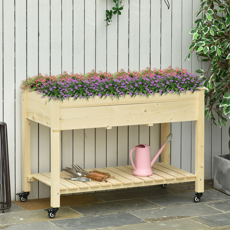 Lit de platebande surélevée, Naturel, H 32,80 po x l 46,50 po x P 21,80 po