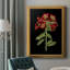 Fleurs cramoisies sur toile de qualité supérieure noire (A) IV - prête à être accrochée-333258698