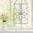 18"H Clear Floral Glass Window Panel