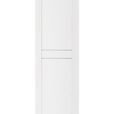 Stile 003 Soft White Laminated Modern Interior Slab Door 24in x 80in