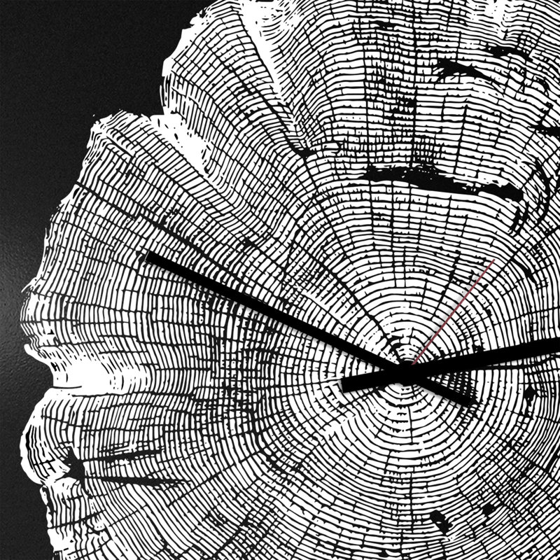 Eisley Metal Wall Clock, Black/White