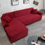 Housse de canapé en L épais en velours - Housse de canapé modulaire avec 2 housses de coussin décoratif-57081208