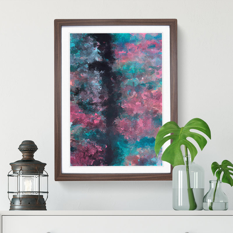 Butterfly Wing Abstract - Wall Art, 66cm H x 48cm W x 2cm D, Walnut Framed, White