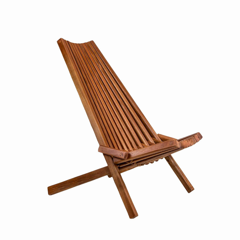 Wood Folding Adirondack Chair, Brown