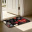 Tapis noir pour porte d'entrée Love Heart