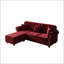 Canapé en velours de style Mid-Century moderne avec garniture cloutée, accoudoirs roulés et capitonnage à boutons, comprend 3 coussins pour plus de confort