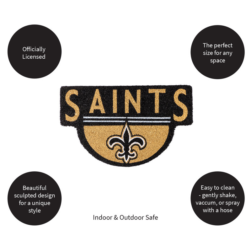 NFL Shaped Coir Outdoor Welcome Mat,  49ers