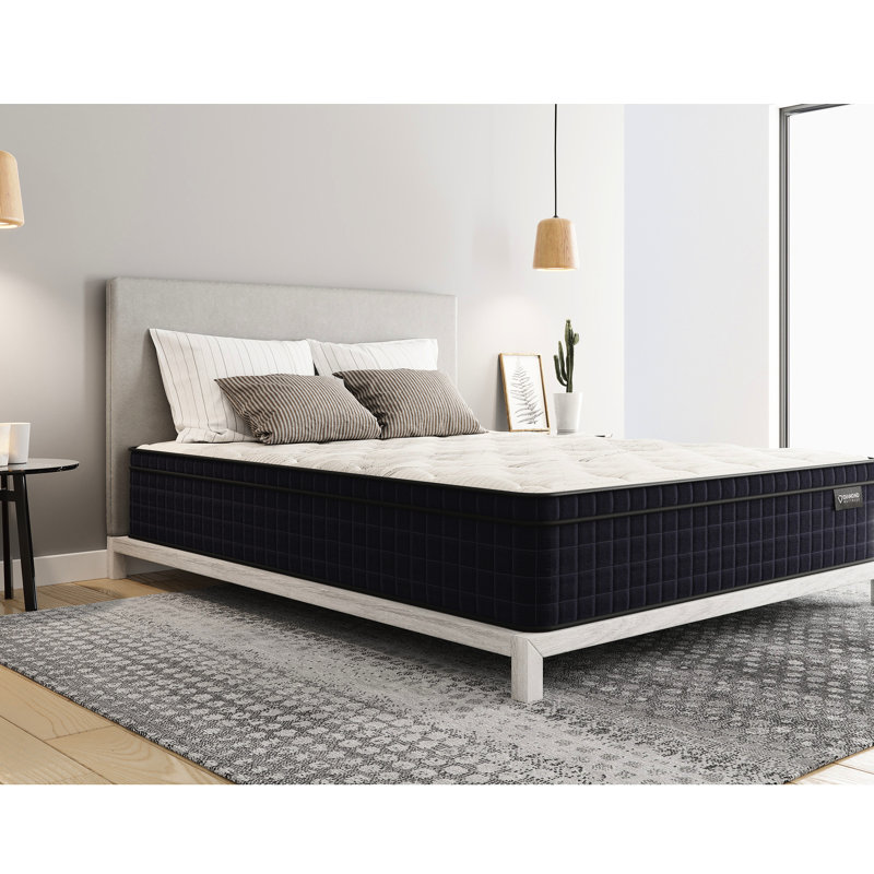 Très grand matelas en cuivre très grand, blanc, 12,5 po, Très grand lit
