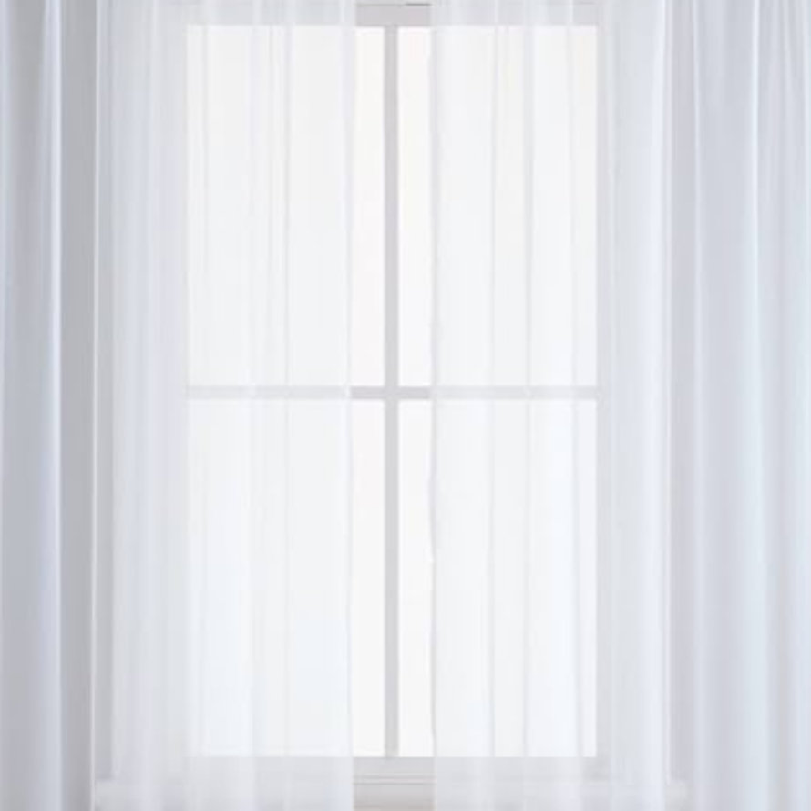 sheer white curtains