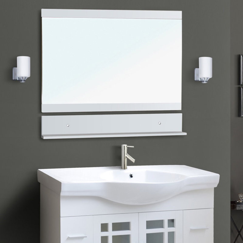 Miroir de salle de bain Aryian, Blanc