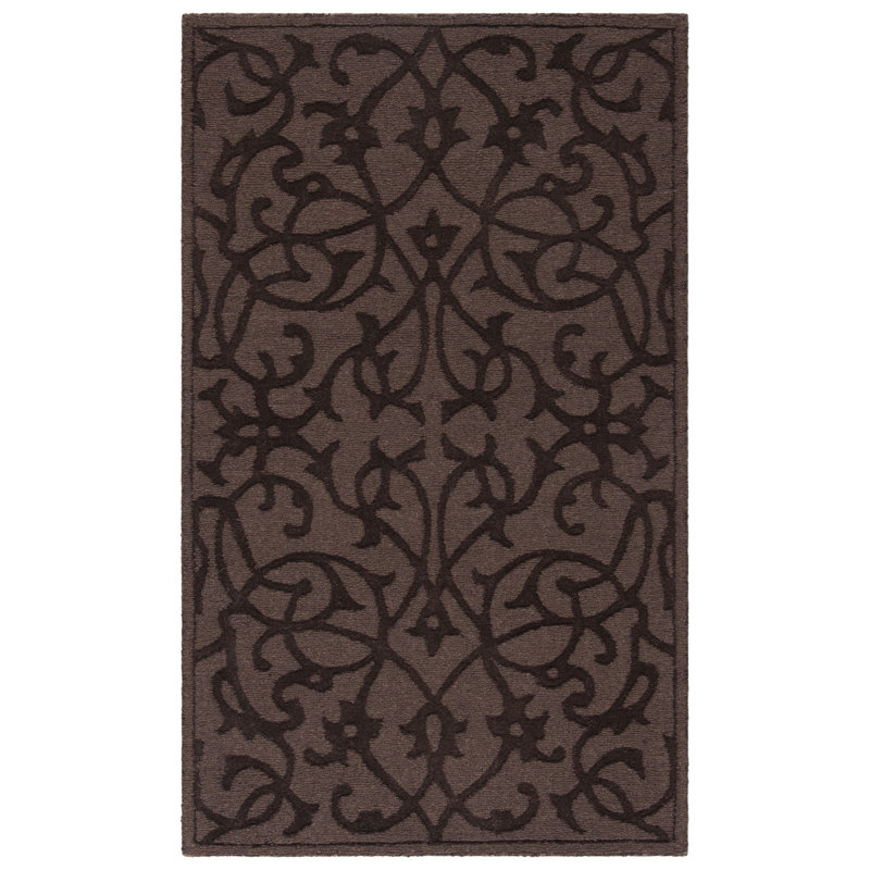 Soukup Hand Loomed Wool Floral Rug, Rectangle 3' x 5'