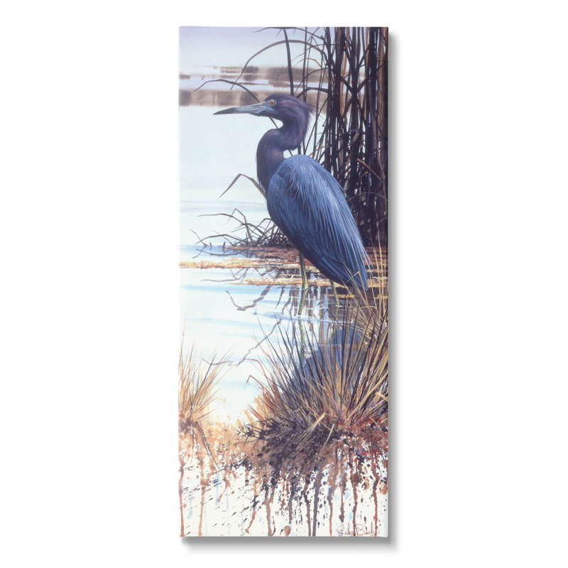 «Stupell Industries Blue Heron», art mural moderne par Luke Buck, H 40 po x l 17 po x P 1,5 po