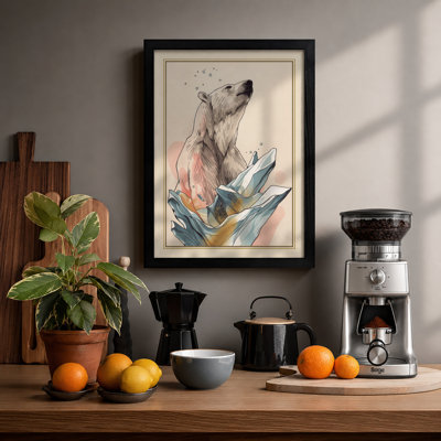 Bear in Wonder Boho - Framed Print