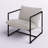 Reagle Modern Metal Framed Sling Accent Chair-82152823