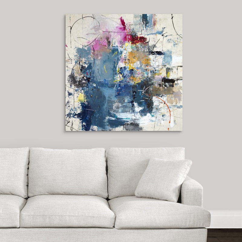 « justified play time », peinture sur toile, Toile tendue, H 36 po x l 36 po x P 1,25 po