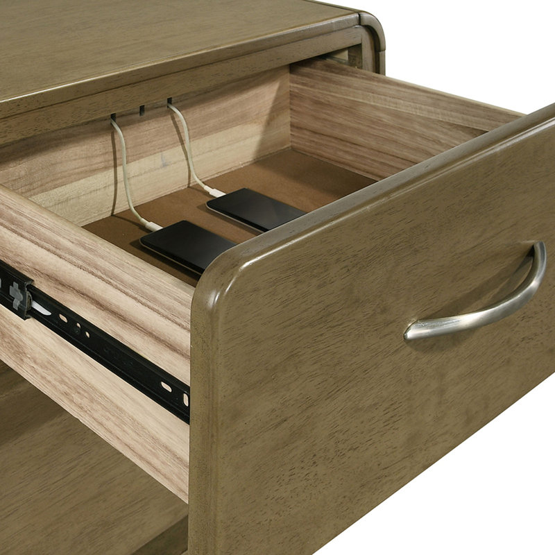 Tully Nutmeg 2-drawers Nightstand