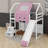 Twin House-Shaped Loft Bed With A Tent-1874973452