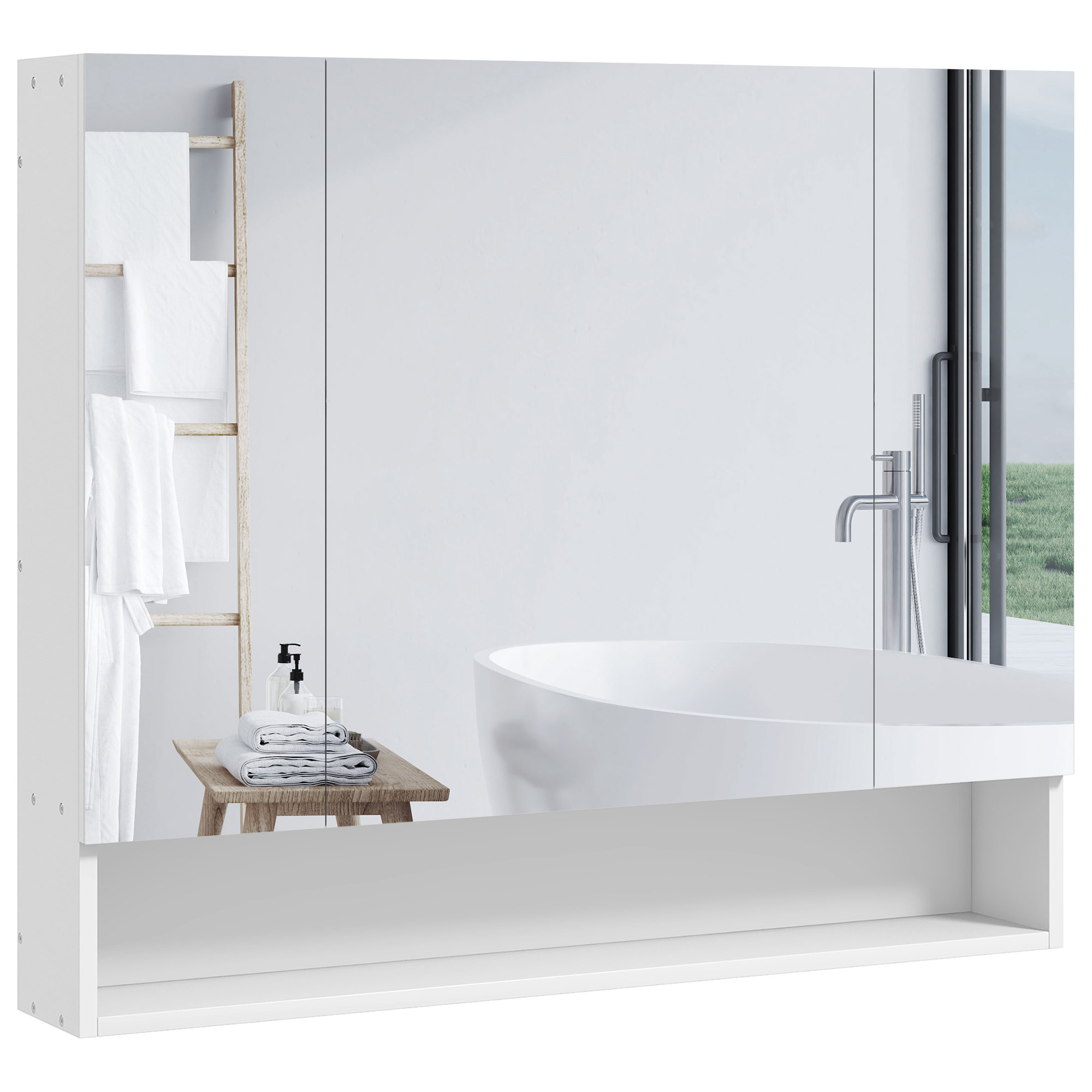 Rebrilliant Wall Mounted Bathroom Medicine with Mirror Wayfair