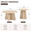 Ensemble de 2 tables basses rondes en bois avec pieds croisés pour le salon Retro Nesting-130569480