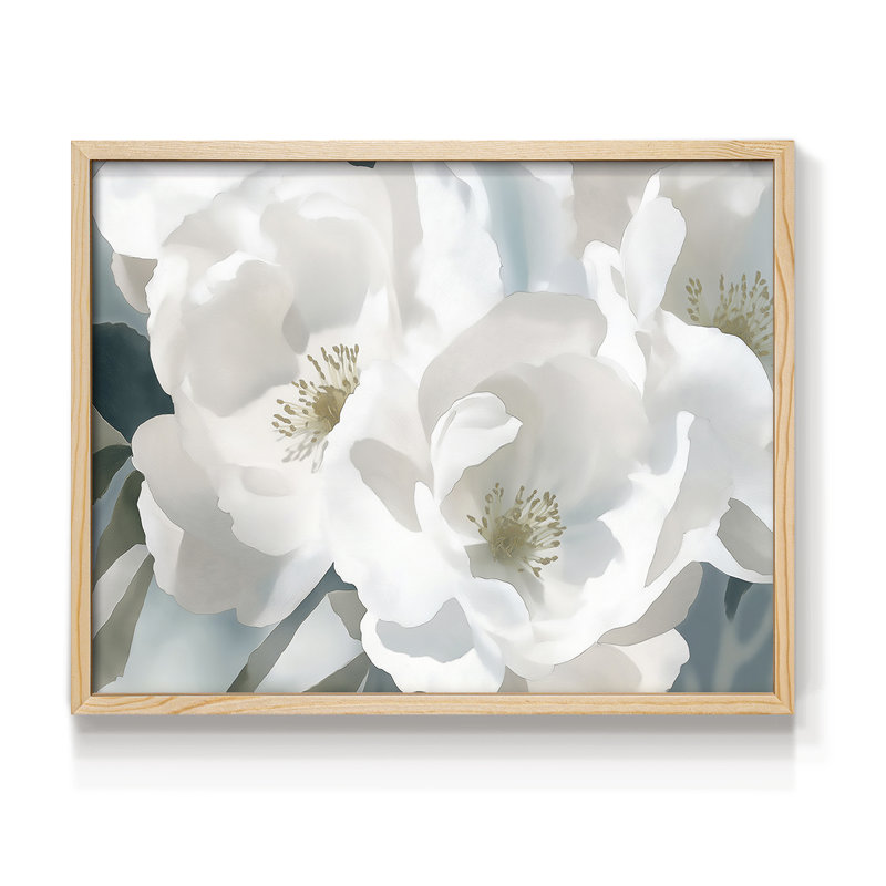 Série florale-XXII - reproduction encadrée, Naturel, H 11 po x l 14 po