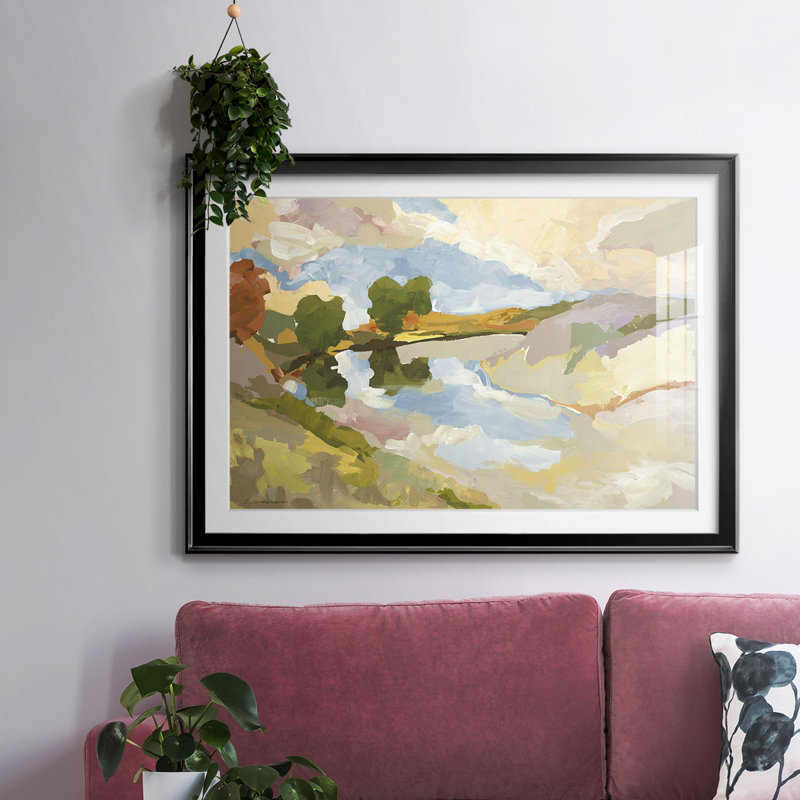 Uplands I, reproduction d'art encadrée, H 19 po x l 27 po x P 1,5 po, Noir