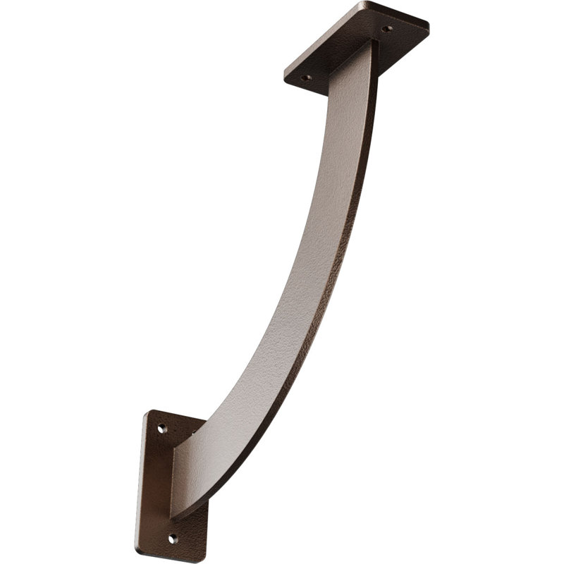 Support en acier Bradford, H 11 po x l 2 po x P 11 po, Bronze foncé martelé