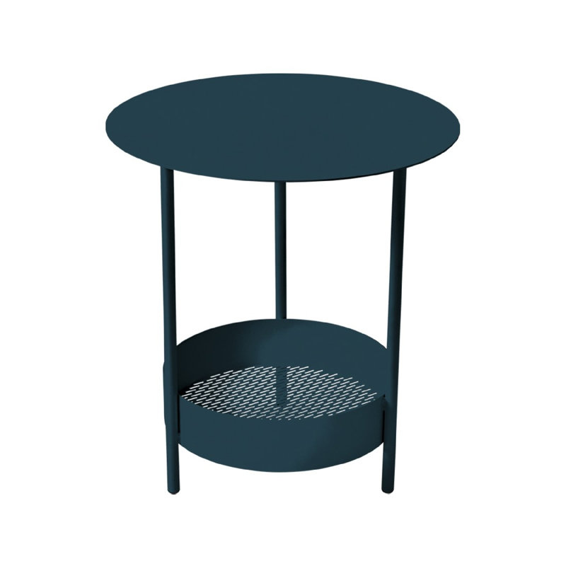 Salsa Outdoor Round Side Table, Acapulco Blue