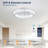 20" Modern Flush Mount Ceiling Fan with Light and Remote, Ultra-Thin Dimmable LED Ceiling Fan with 6 Speeds and Adjustable Color Temperature-1731598035