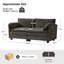 Esteban 187.96cm W Modern 2 Seater Sofa with Elephant Ear-Shaped Armrests-224838141