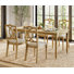 5 Piece Dining Set, One Dining Table & 4 Dining Chairs, Farmhouse Dining Table Set For 4-6, Oak