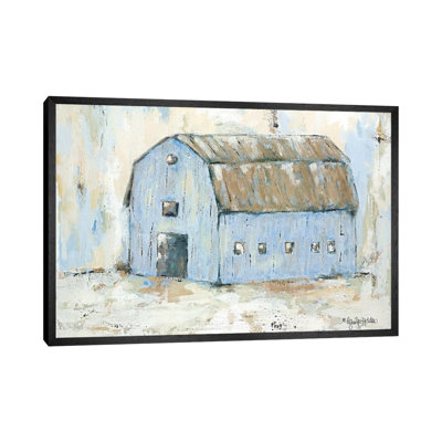 Blue Barnyard 1 Piece Painting on Canvas