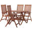 4 - Person Wood Patio Dining Set with