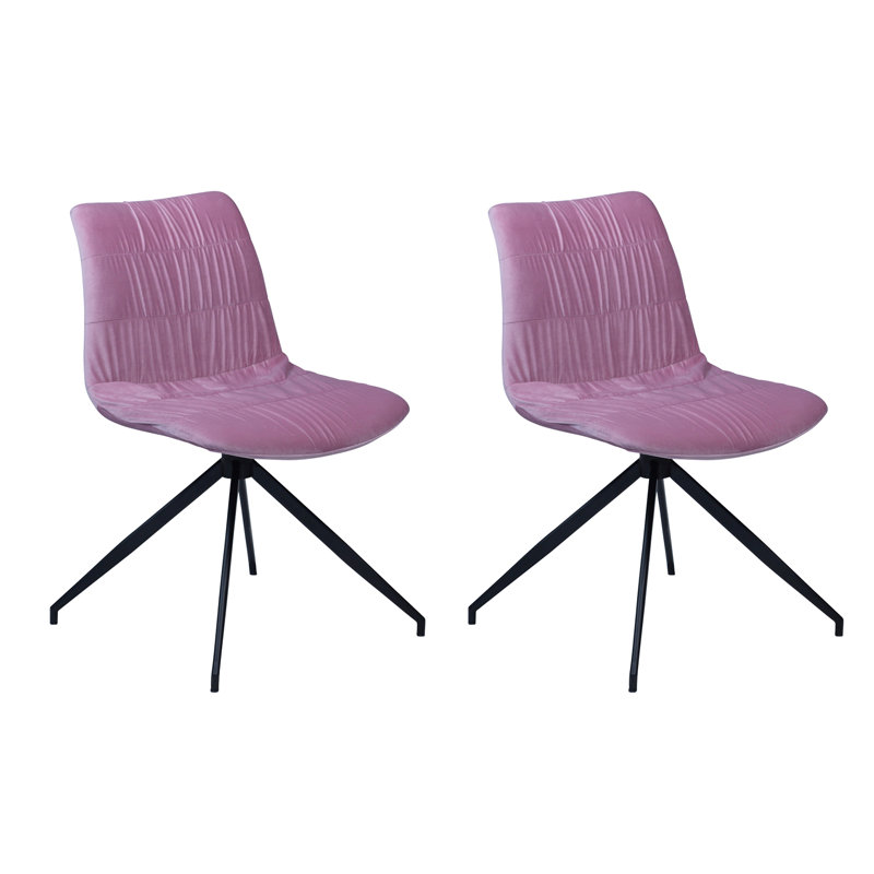 Dazz 47cm H Velvet Upholstered Side Chair, Dusty Rose