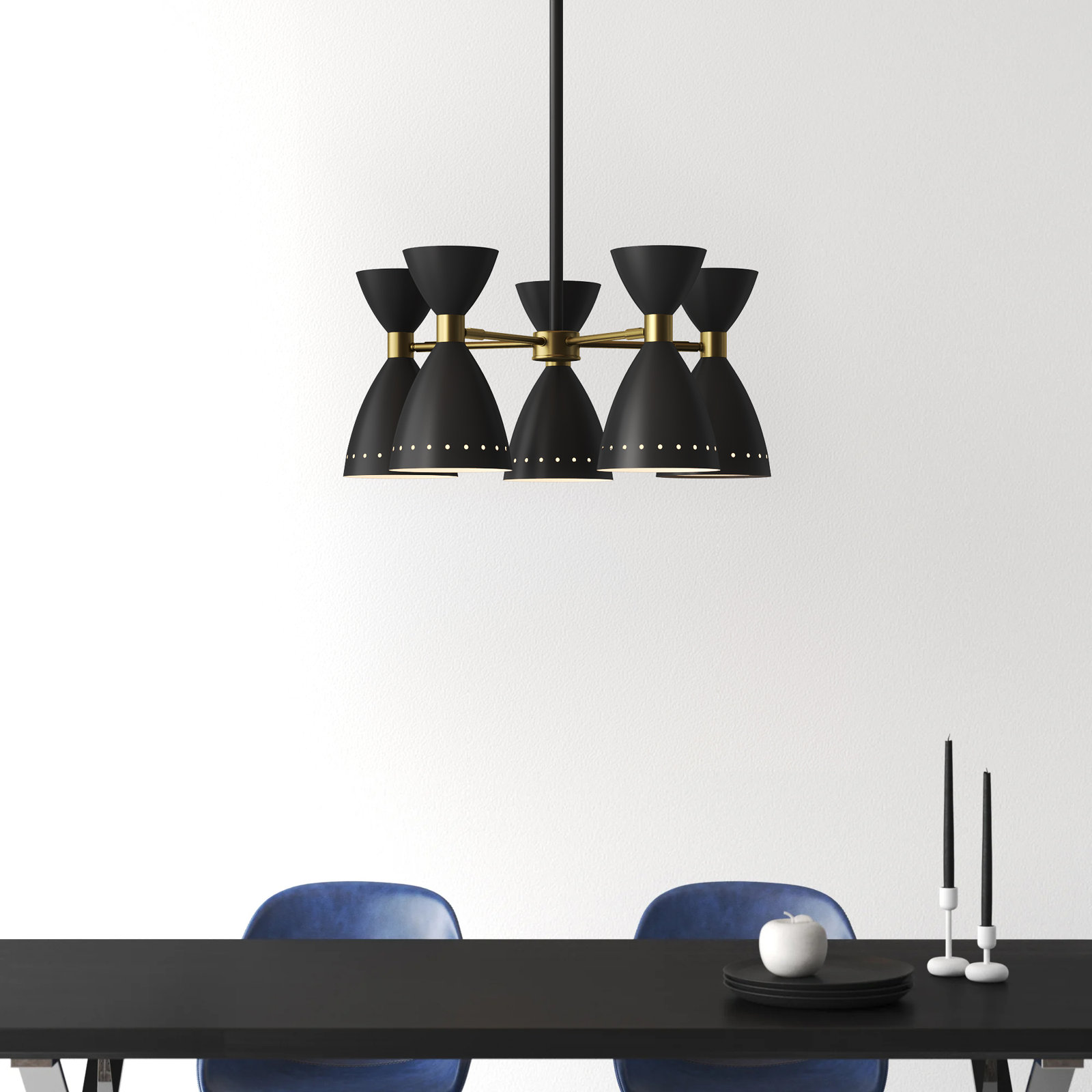 Bimini Iron 5-Light Chandelier, Black