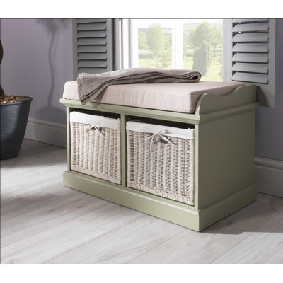 Bastogne Polyester Blend Upholstered Bench with Drawers