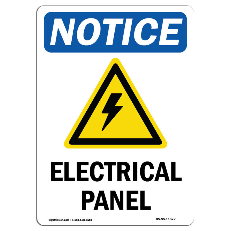 Electrical Panel Sign with Symbol