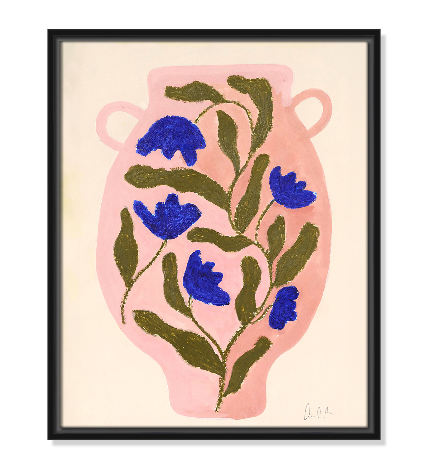 Vase No. 01 Print by Camilla Bergqvist, 21.5" H x 17.5" W, Black