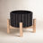Modern Ribbed Ceramic Outdoor Planter on Stand for Home Decor - Modern Indoor Flower Pot with Natural Wood Stand for Living Room or Patio Styling-84077893