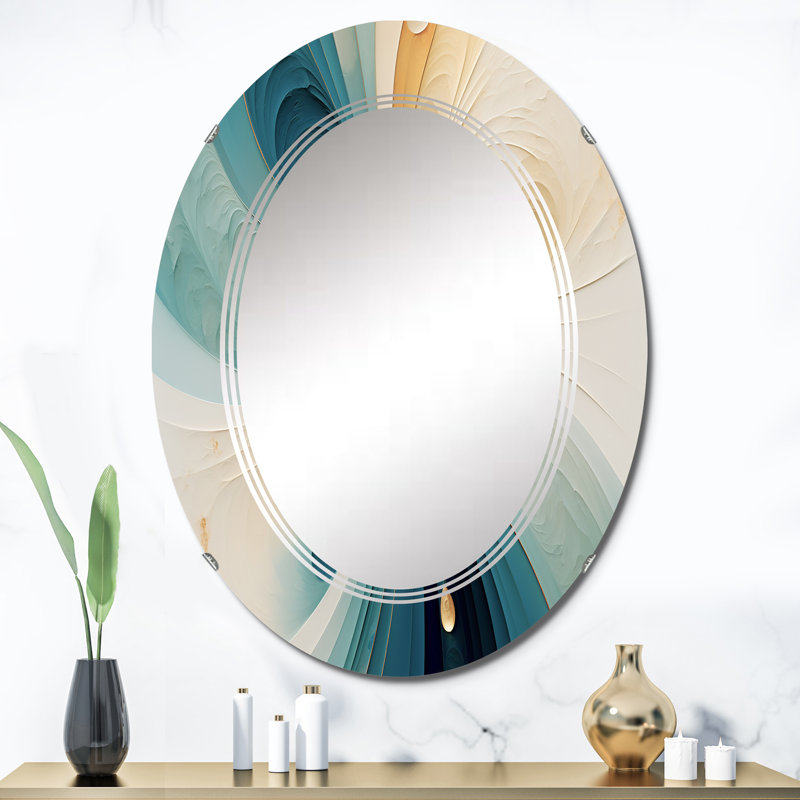 Coarben - Miroir mural moderne ovale, 36 po x 24 po