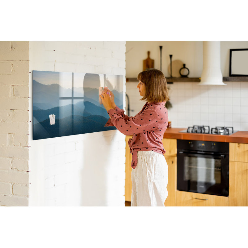 Magnetic Memo Board Whiteboard - 120 x 60 cm - With Marker and Magnets - Landscape abstraction