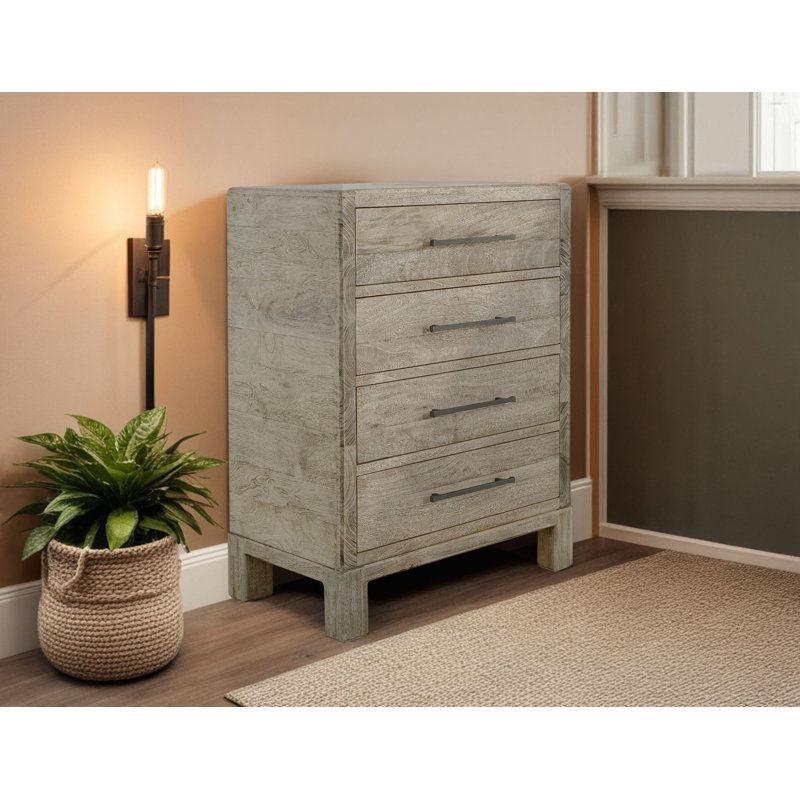 Commode 4 tiroirs, Ivoire blanc