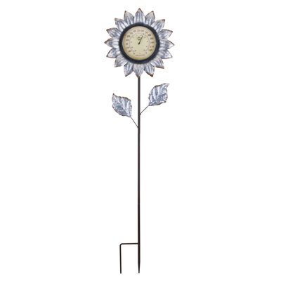 Flower Thermometer Garden Stake